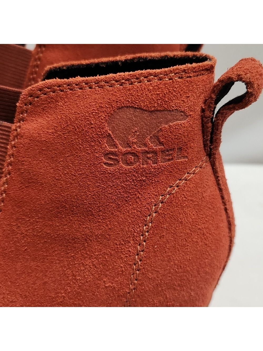 Sorel Evie Pull-on Suede Waterproof Orange  Ankle Boots (W Size 9) - Picture 9 of 15